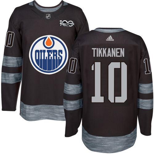Adidas Oilers #10 Esa Tikkanen Black 1917-100th Anniversary Stitched NHL Jersey